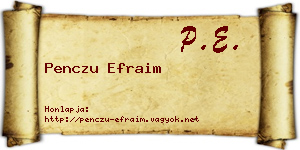 Penczu Efraim névjegykártya